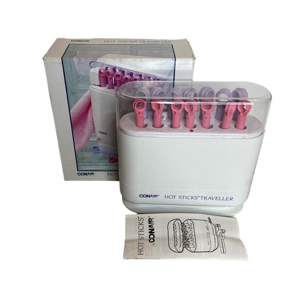 Conair Hot Sticks Traveller 14 Flexible Roller Set Box Retro Cheer Pageant Works - Picture 1 of 5